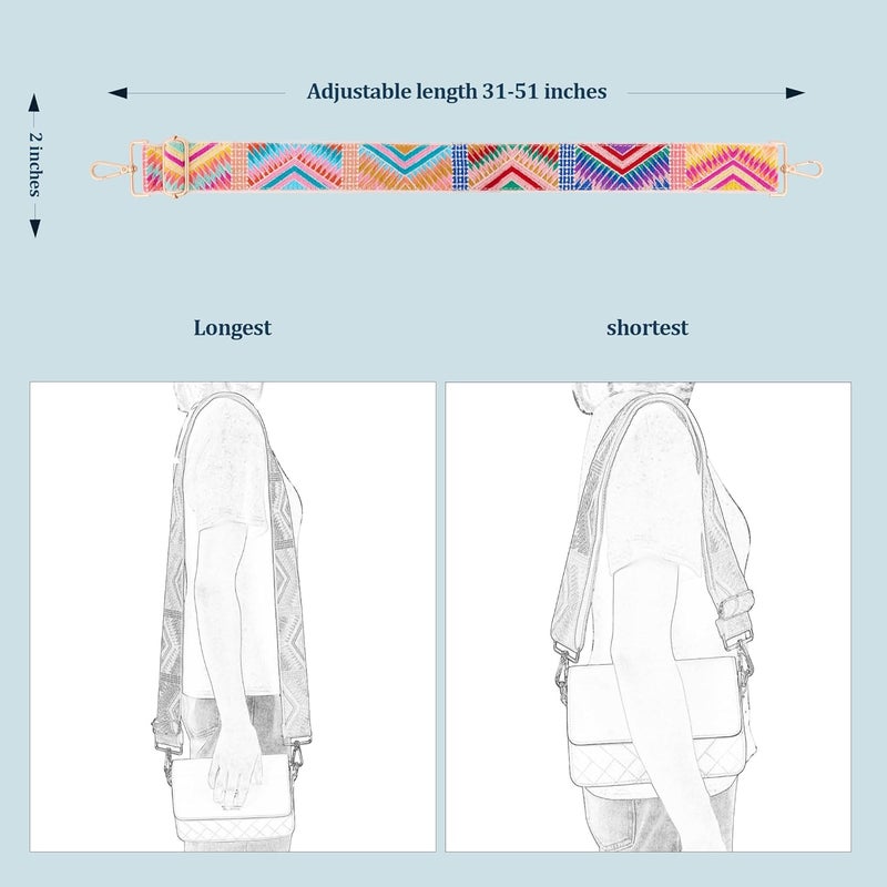chushui Store Knit Purse Strap,Replacement Crossbody Wide Adjustable Shoulder Strap for Bag Handbag - Image 2